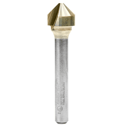 Amana 1/2" x 2-1/8" ZrN Coated V-Groove Router Bit for cutting composite building materials