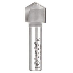 1/2 Inch Shank V-Groove Bit - Bevel and chamfer edges with an edge guide