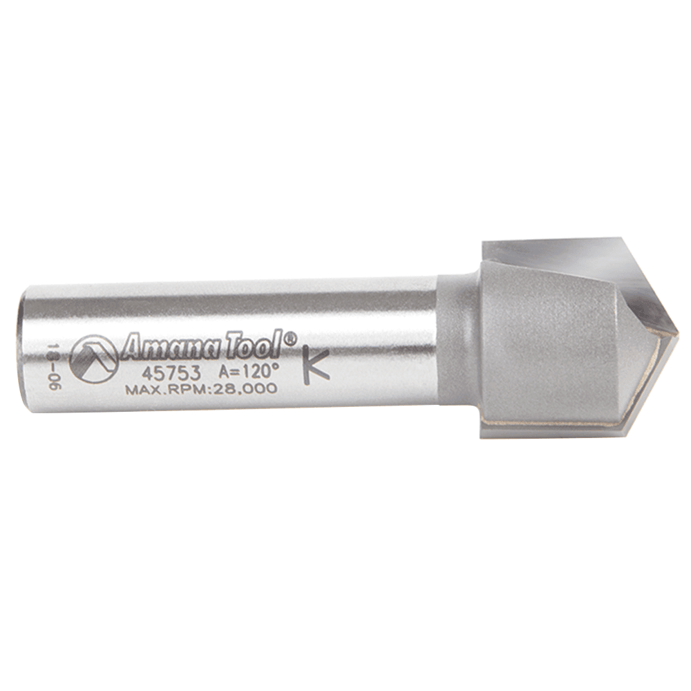 2-Flute V-Groove Bit - For use with handheld, table-mounted and CNC routers