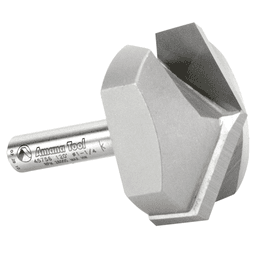 Versatile Router Bit for Cutting High Density Urethane, Acrylic, Laminate, MDF, Wood, and more - Amana 1-1/4" x 1-59/64" V-Groove Bit