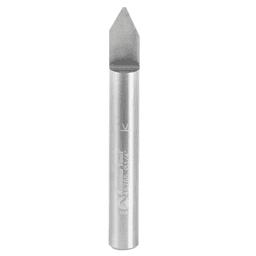 Amana 2" x 0.030" Tip Signmaking Engraving Router Bit on Wood