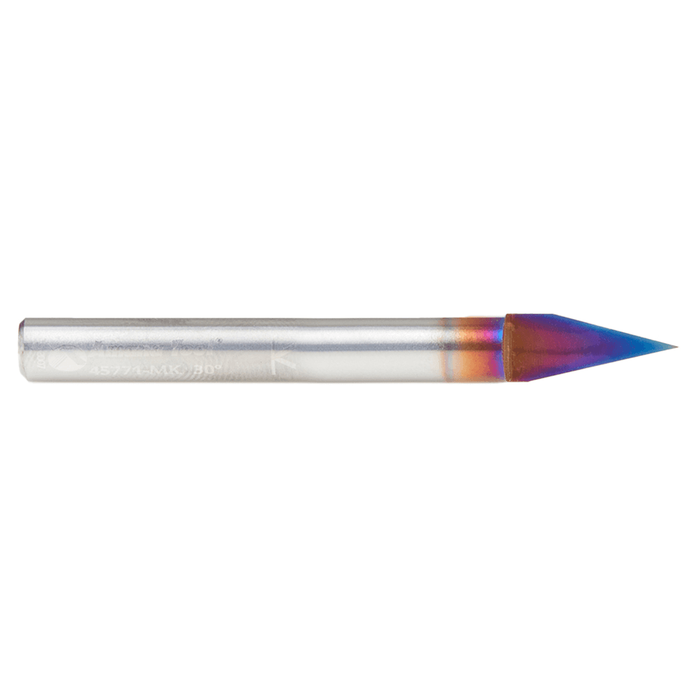 11mm x 57mm 30° Engraving Signmaking Spektra Extreme Tool Life Coated Router Bit, 6mm Shank Alt 2 - Image