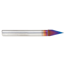 11mm x 57mm 30° Engraving Signmaking Spektra Extreme Tool Life Coated Router Bit, 6mm Shank Alt 2 - Image