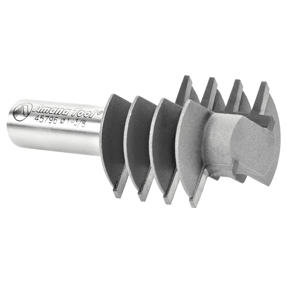 Efficiently cut interlocking fingers with Amana 1-3/8" x 3" Finger Joint Router Bit.