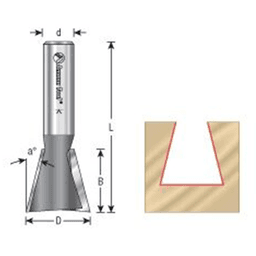 High-Quality Amana 2-Flute Dovetail Bit for OmnijigAr, IncraAr and LeighAr Jigs