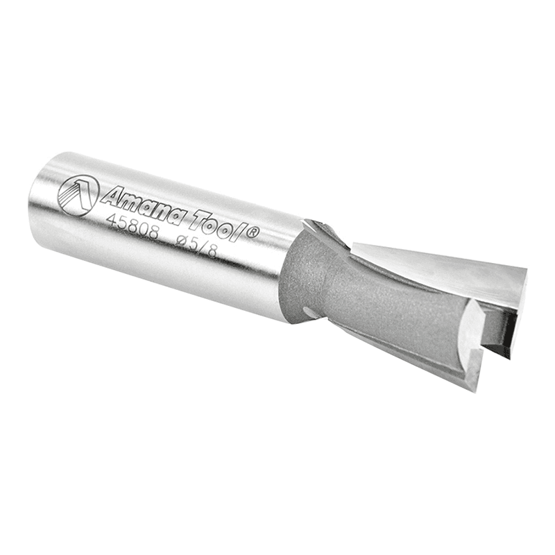 Router bit with 7/8" cutting height for precise dovetail cuts