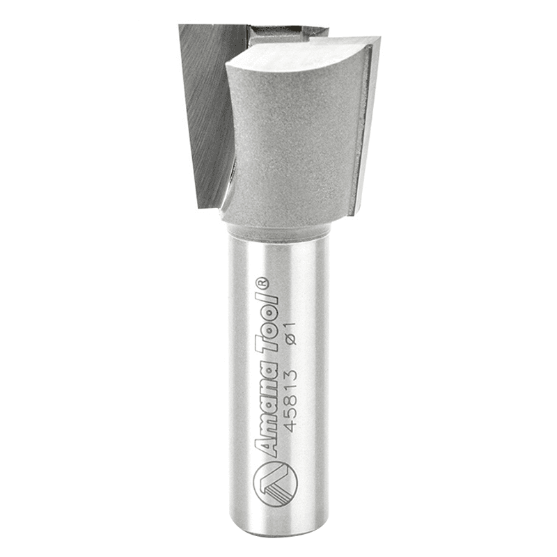Amana 1" x 2-1/2" Dovetail Router Bit with 2-Flute design and 1/2" Shank for cutting stair stringers