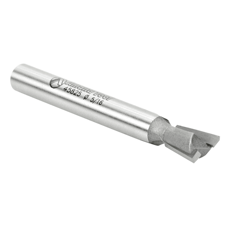 Get precise cuts with Amana 8&#730; dovetail bit, designed for Leigh Dovetail Jig, with 0.4" cutting height