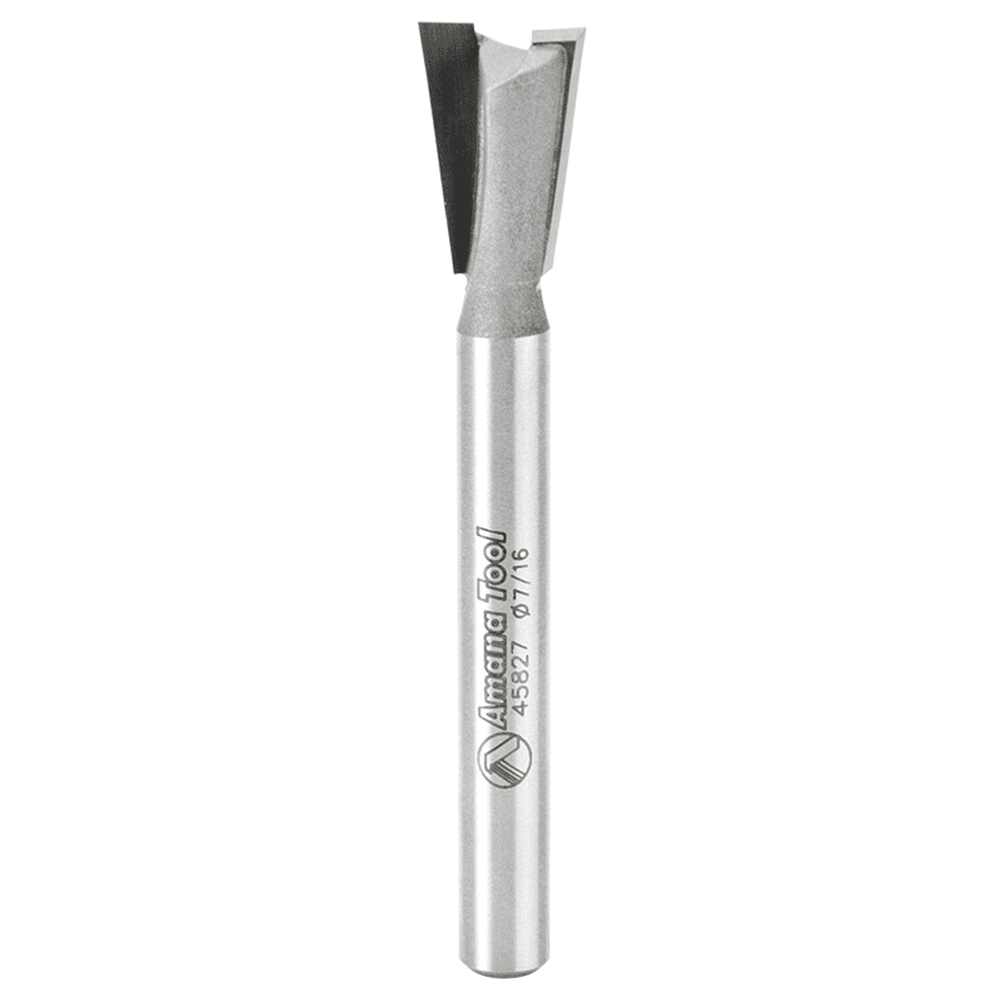 Amana 2-Flute Router Bit for Creating Precise Dovetail Joints - 1/4" Shank