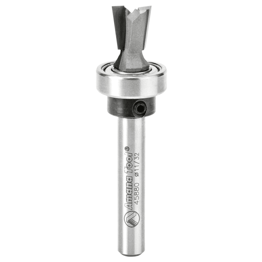 Amana 11/32" x 2-1/4" Dovetail Router Bit with 1/4" Shank for Precise and Easy Routing