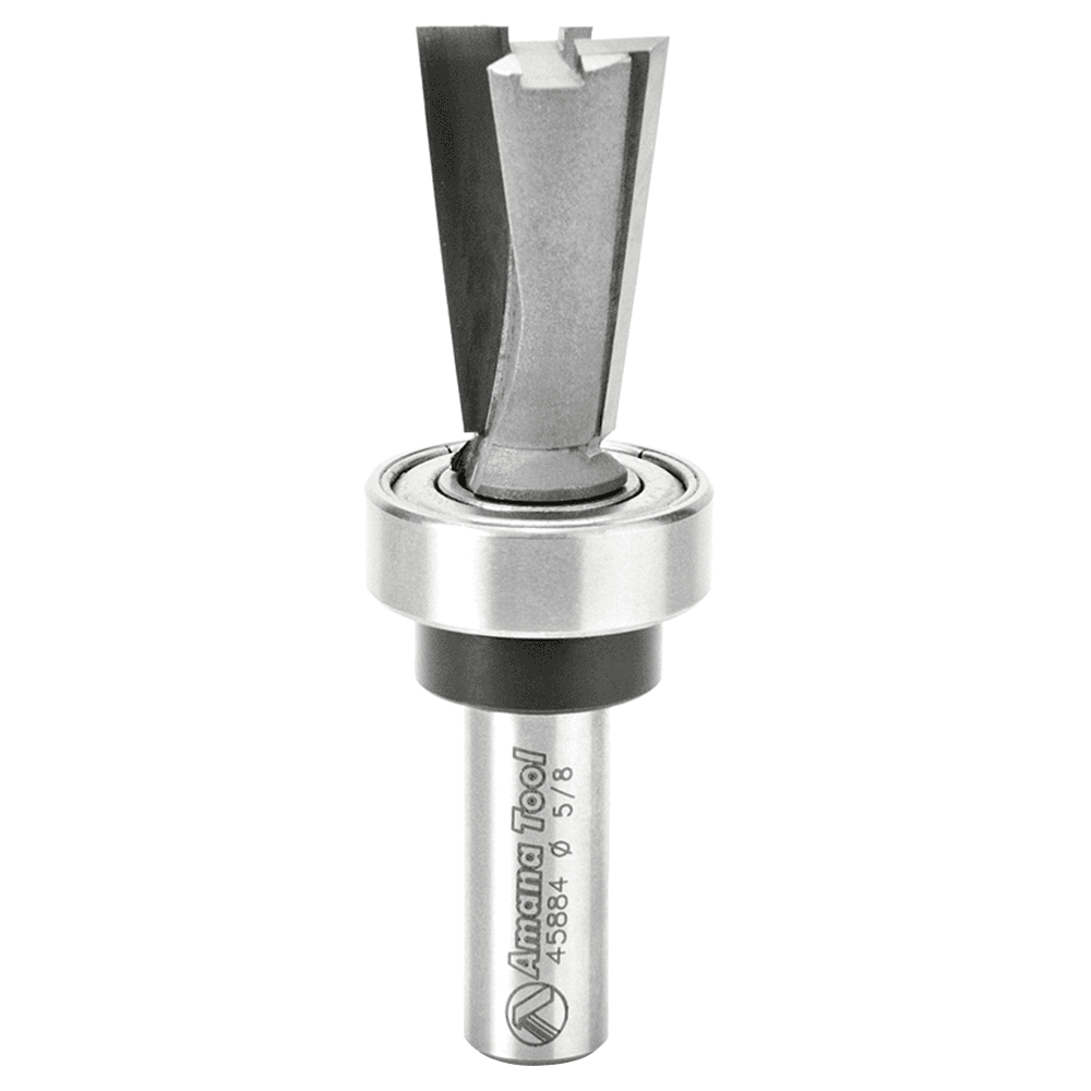 5/8" x 2-5/8" Keller Dovetail Router Bit - Shank-Mounted Pilot Bearings