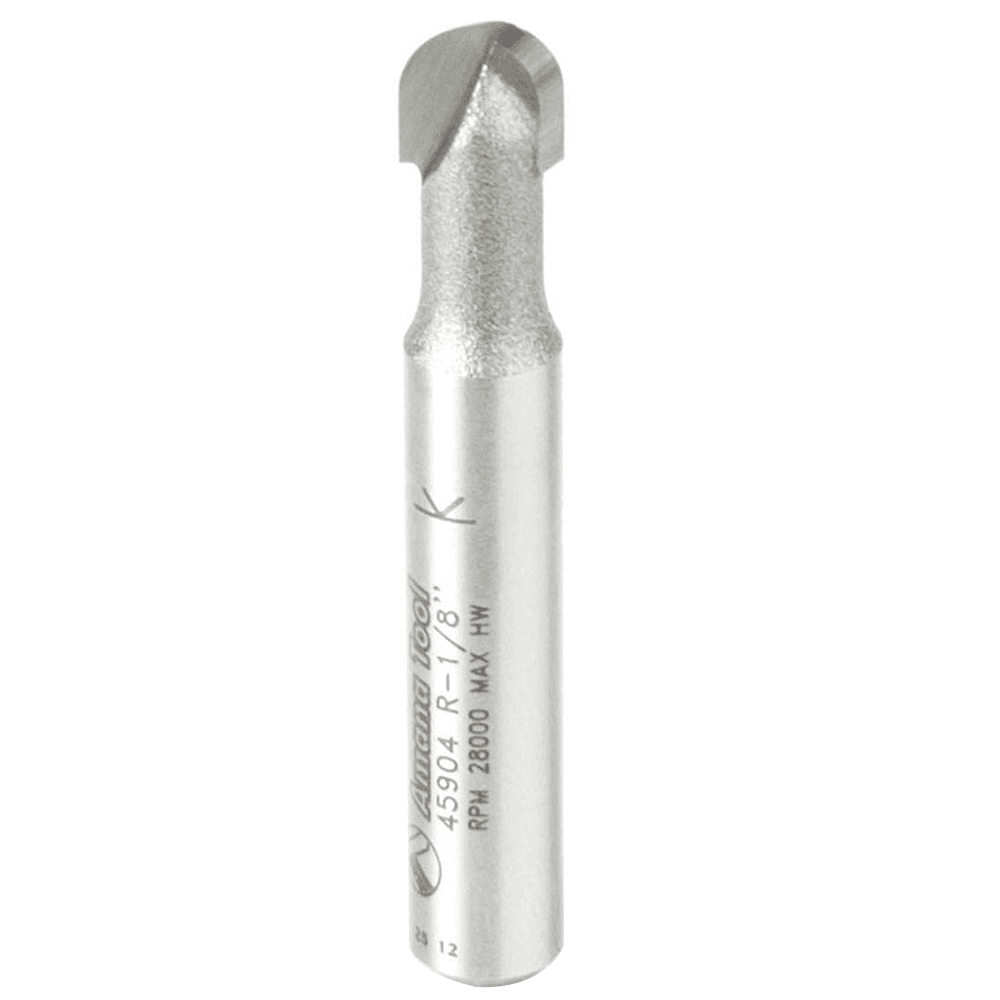 Amana 1/4" Radius Core Box Router Bit for CNC machines