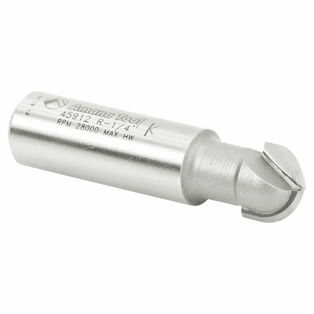 Amana 1/2" Core Box Router Bit for Fluted Moldings, Columns, and Signs