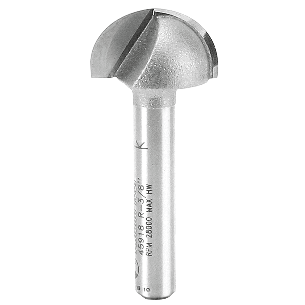 1/4" Shank Core Box Router Bit for CNC Machines and Table-Mounted Routers