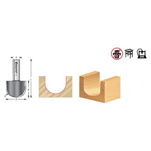 Amana Router Bit for cutting HDU Board, laminate, MDF, Softwood/hardwood, and veneered plywood