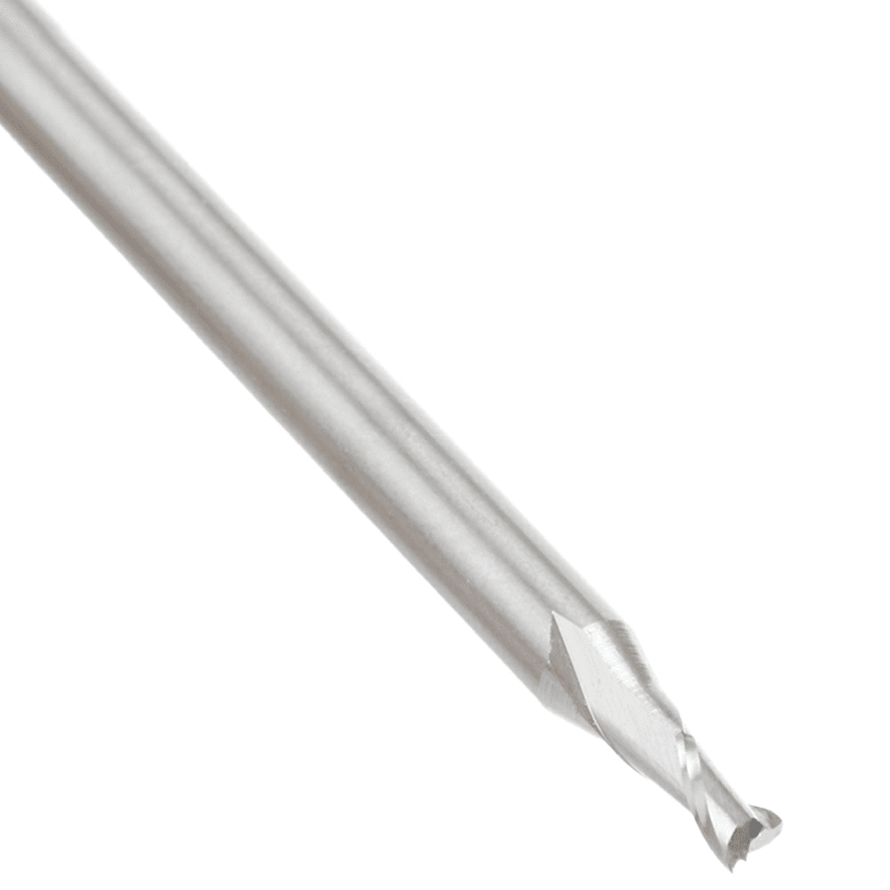 Spiral-flute bit for clean, accurate cuts and chip clearance.