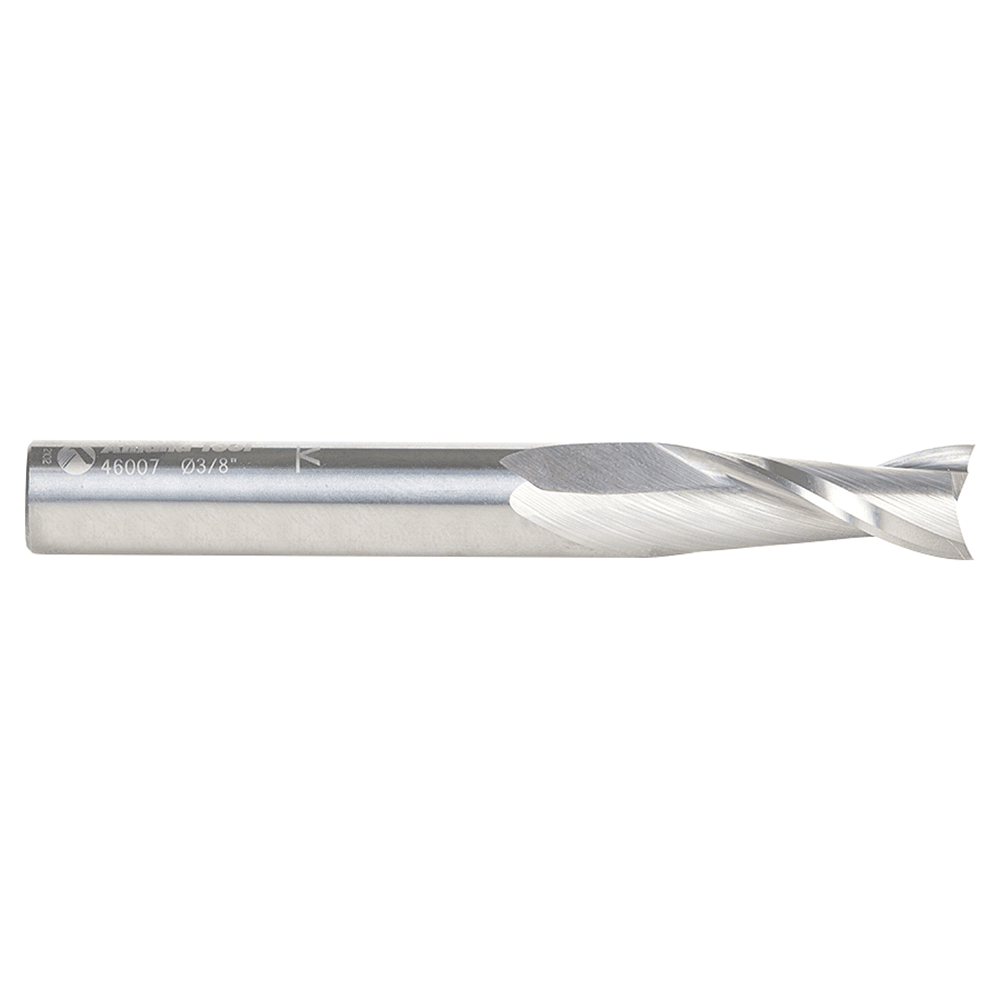 3/8" Dia x 1" Solid Carbide Up-Cut Spiral Plunge Bit, 3/8" Shank Alt 2 - Image