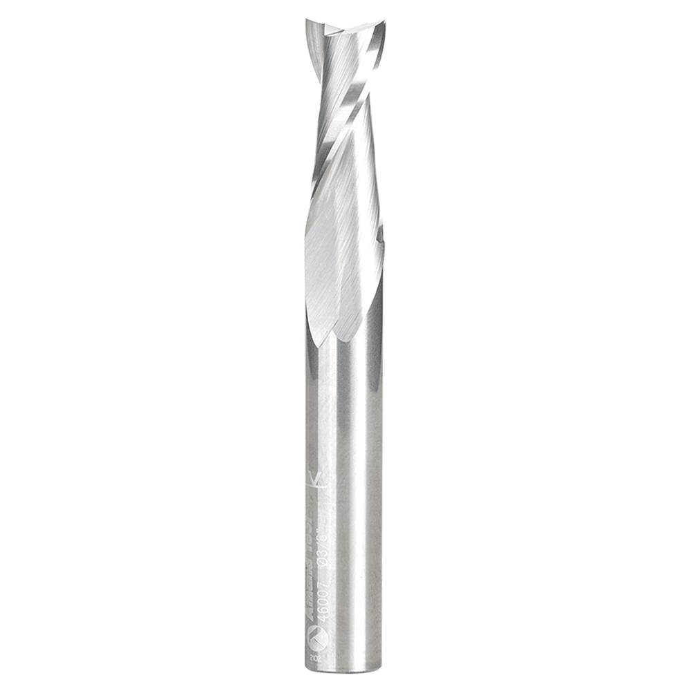 3/8" Dia x 1" Solid Carbide Up-Cut Spiral Plunge Bit, 3/8" Shank Main - Image
