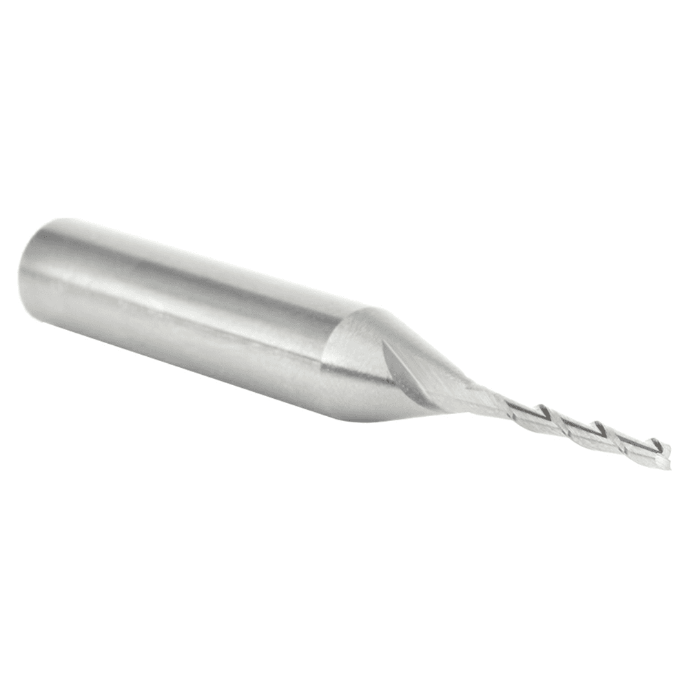 Amana 1/16" x 2" Long Up-Cut Spiral Plunge Bit - Top View