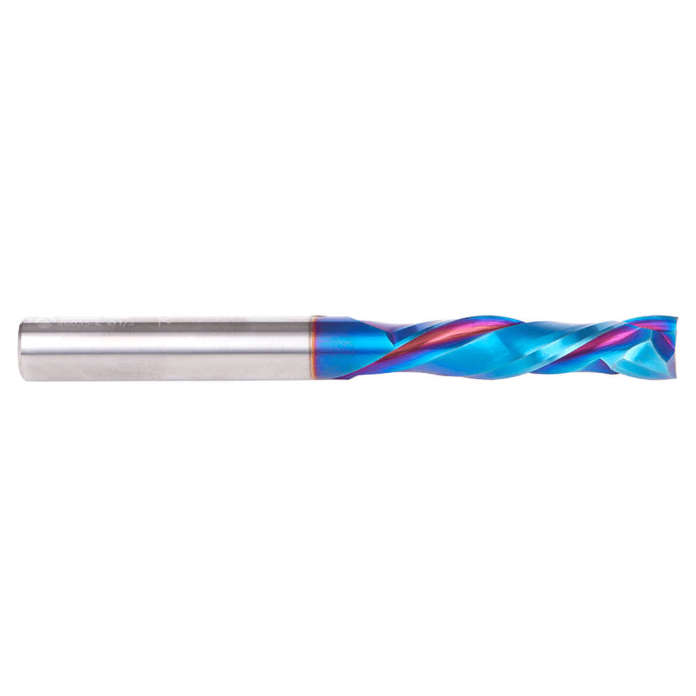 1/2" Dia x 2-1/8" CNC Solid Carbide Spektra Extreme Tool Life Coated Compression Spiral Bit, 2-Flute, 1/2" Shank Alt 2 - Image