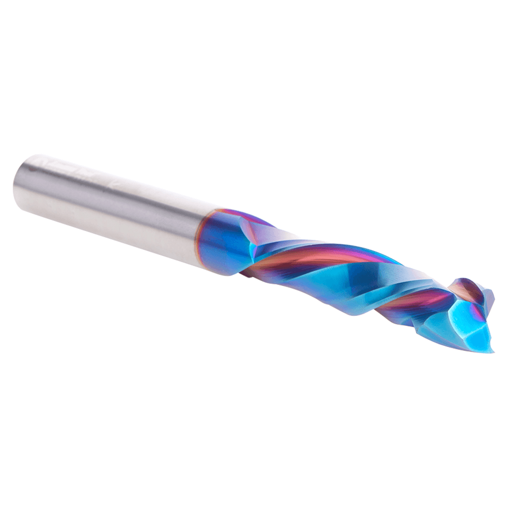 1/2" Dia x 2-1/8" CNC Solid Carbide Spektra Extreme Tool Life Coated Compression Spiral Bit, 2-Flute, 1/2" Shank Alt 3 - Image
