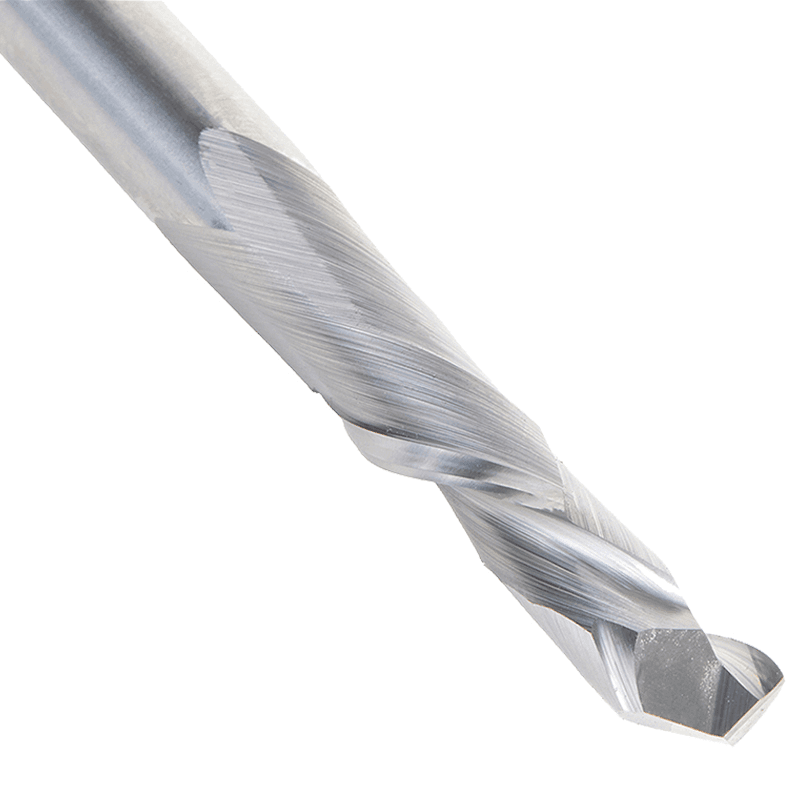 1/4" Dia x 1" CNC Solid Carbide Compression Spiral Bit, 1 Flute, 1/4" Shank Alt 4 - Image