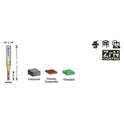 Amana MMFG ZrN Coated Router Bit for Plastics and Metals