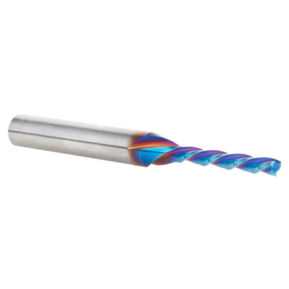 1/8" x 2-1/2" Down-Cut Spektra Extreme Tool Life Coated Spiral Plunge Bit, 3-Flute, 1/4" Shank Alt 3 - Image