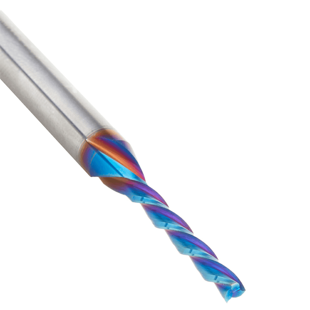 1/8" x 2-1/2" Down-Cut Spektra Extreme Tool Life Coated Spiral Plunge Bit, 3-Flute, 1/4" Shank Alt 4 - Image