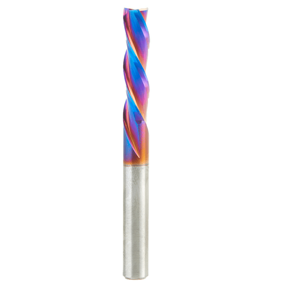 1/4" x 2-1/2" Down-Cut Spektra Extreme Tool Life Coated Spiral Plunge Bit, 3-Flute, 1/4" Shank Alt 1 - Image