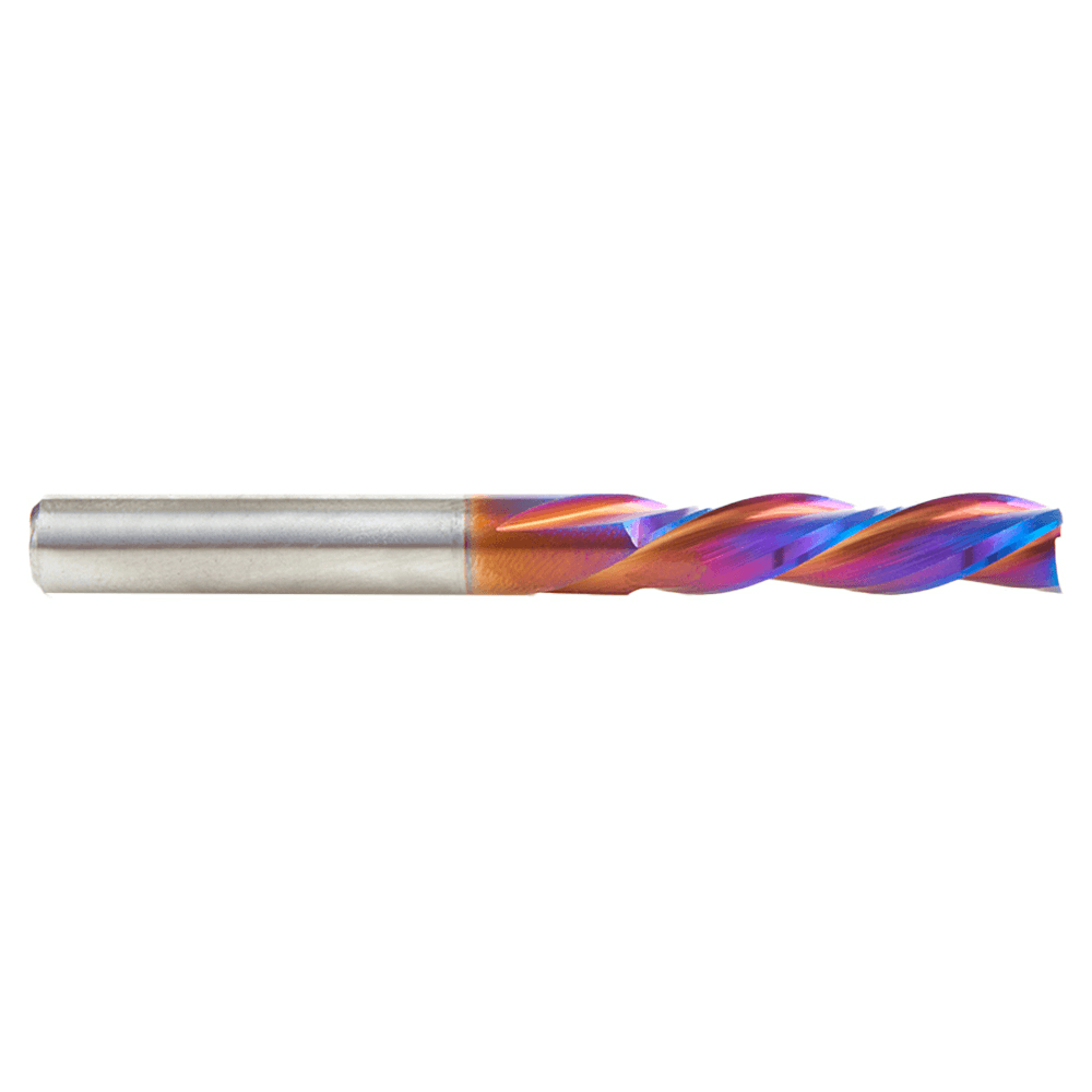 1/4" x 2-1/2" Down-Cut Spektra Extreme Tool Life Coated Spiral Plunge Bit, 3-Flute, 1/4" Shank Alt 2 - Image