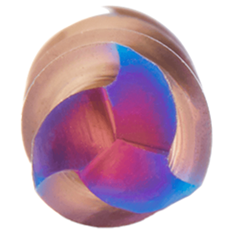 1/4" x 2-1/2" Down-Cut Spektra Extreme Tool Life Coated Spiral Plunge Bit, 3-Flute, 1/4" Shank Alt 4 - Image