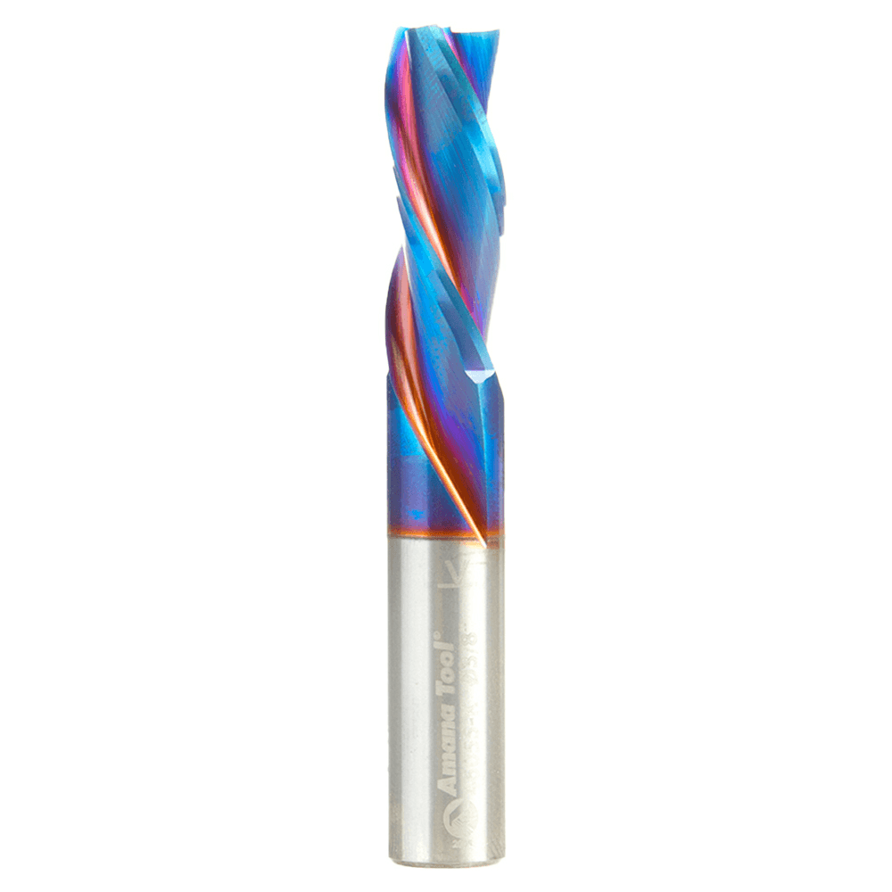 3/8 x 2-1/2" Down-Cut Spektra Extreme Tool Life Coated Spiral Plunge Bit, 3-Flute, 3/8 Shank Alt 1 - Image