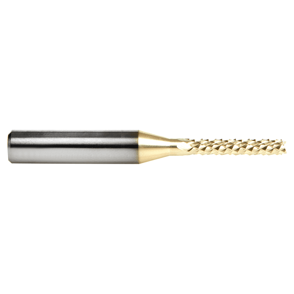 1/8" x 3/4" CNC Diamond Pattern Composite Cutting End Mill Bit, 1/4" Shank Alt 2 - Image