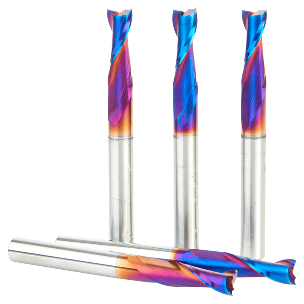 46102-K-5 1/4" x 2-1/2" Up-Cut Spektra Extreme Tool Life Coated Spiral Plunge Bit, 2-Flute, 1/4" Shank ((5/Pack) Alt 2 - Image