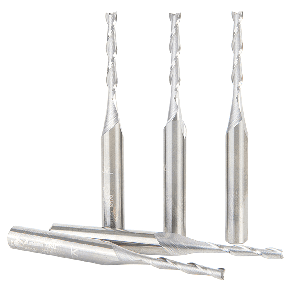 1/8" x 2-1/2" Up-Cut Spiral Plunge Bit, 2-Flute, 1/4" Shank (5/Pack) Alt 2 - Image