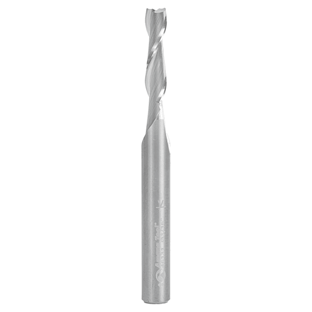 Amana 3/16" x 2-1/2" Up-Cut Spiral Plunge Bit - 1/4" Shank - 2-Flute - Superior Finish - Longer Tool Life