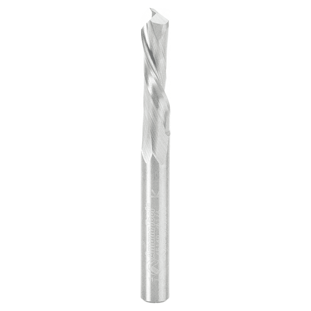 Amana 1/4" Shank Compression Spiral Bit with 7/8" cutting height and router collet reducer option