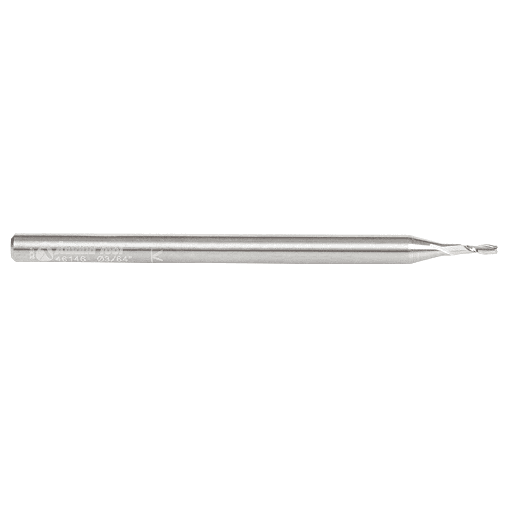 3/64" x 2" Up-Cut Spiral Plunge Bit, 2-Flute, 1/8" Shank - Main Image