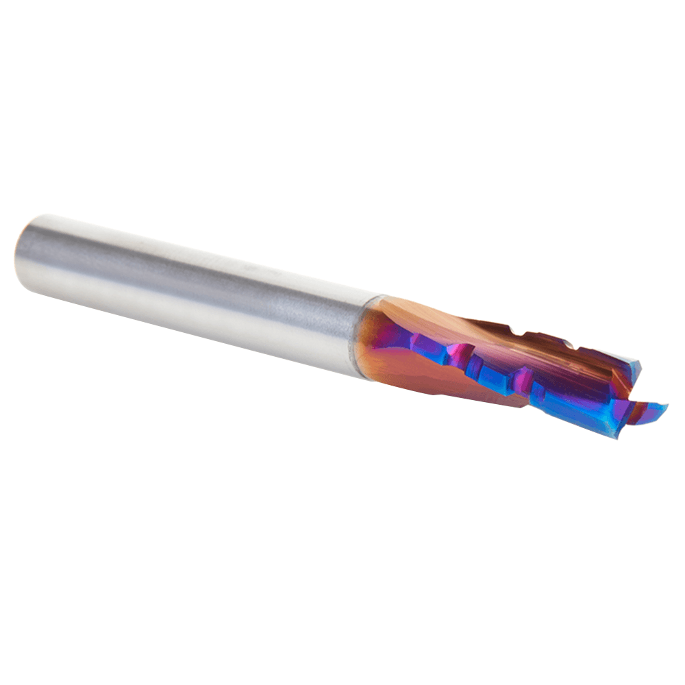 1/4" x 2-1/2" Spektra Up-Cut Phenolic/Resin/Composite Spiral Router Bit with Chipbreaker, 3-Flute, 1/4" Shank - Alt Image 1
