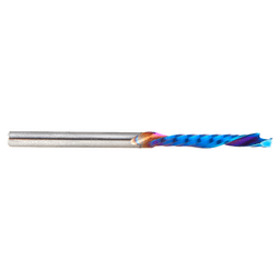 1/8" Dia x 7/8" CNC Solid Carbide Spektra Extreme Tool Life Coated 'O' Compression Spiral Bit, 1 Flute, 1/8" Shank Alt 2 - Image