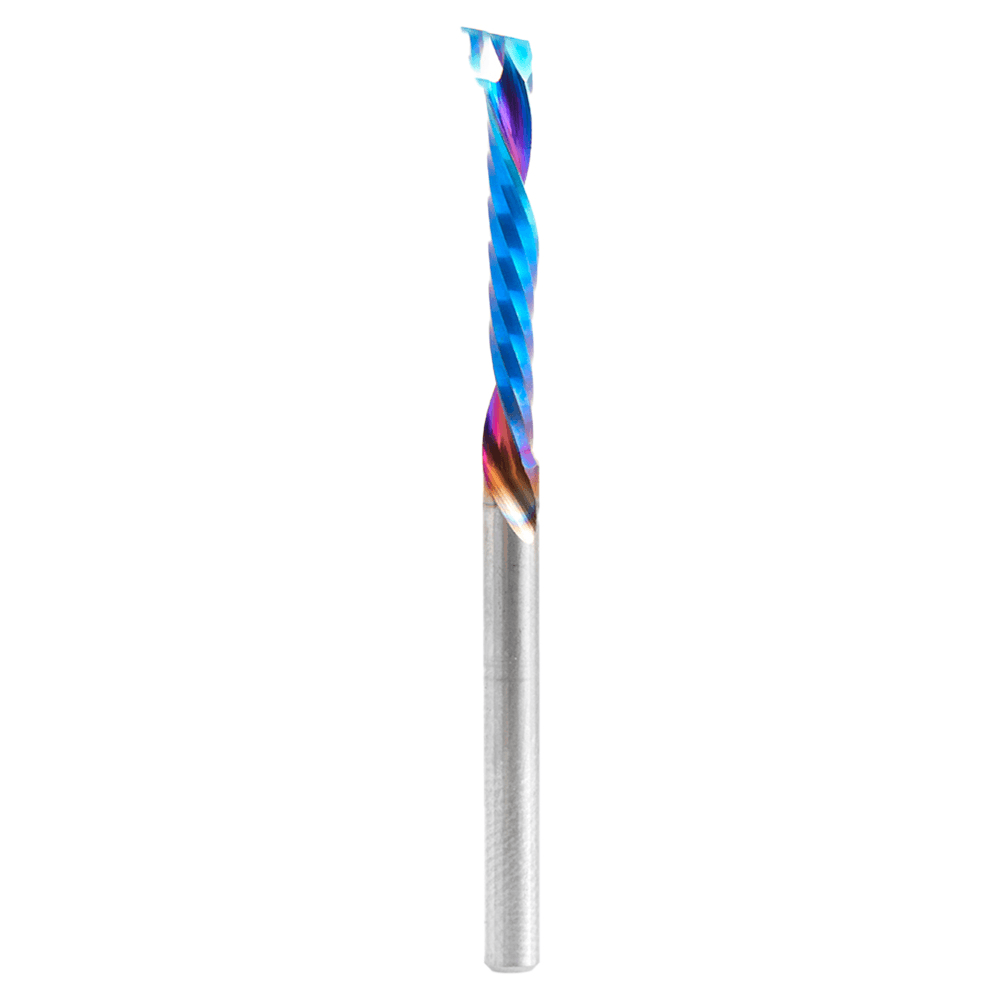 1/8" Dia x 7/8" CNC Solid Carbide Spektra Extreme Tool Life Coated 'O' Compression Spiral Bit, 1 Flute, 1/8" Shank Main - Image