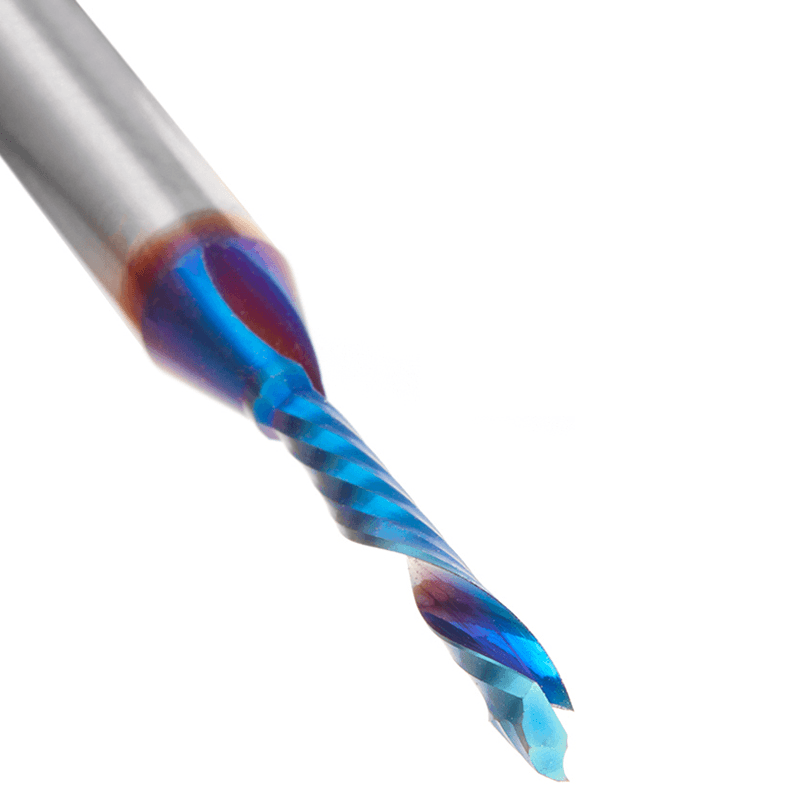 1/8" Dia x 7/8" CNC Solid Carbide Spektra Extreme Tool Life Coated 'O' Compression Spiral Bit, 1 Flute, 1/4" Shank Alt 4 - Image