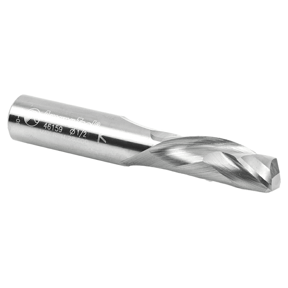 1/2" x 3" Compression Spiral Bit, 1-Flute, 1/2" Shank - Alt Image 1