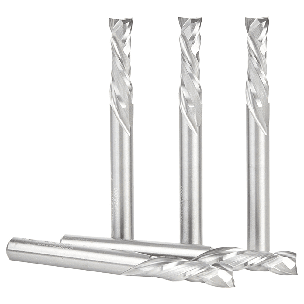 1/4" x 7/8" 5-Piece CNC Solid Carbide Compression Spiral Bit, 1/4" Shank Alt 2 - Image