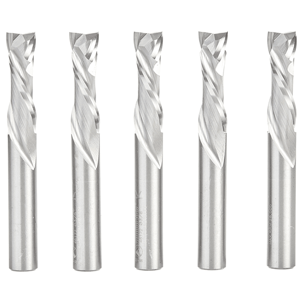 3/8" x 1-1/4" 5-Piece CNC Solid Carbide Compression Spiral Bit, 3/8" Shank Main - Image