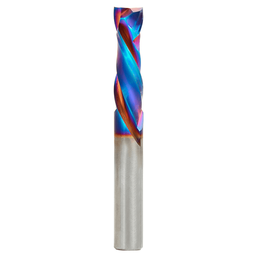 2-Flute 3/8" Shank Bit with 1-1/4" Cutting Height for Clean Finish