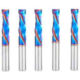 3/8" x 1-1/4" 5-Piece CNC Solid Carbide Spektra Extreme Tool Life Coated Compression Spiral Bit, 3/8" Shank Main - Image