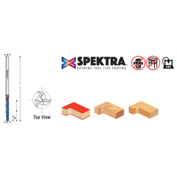 3mm Dia x 21mm CNC Solid Carbide Spektra Extreme Tool Life Coated Compression Spiral Bit, 2 Flute, 3mm Shank Alt 1 - Image