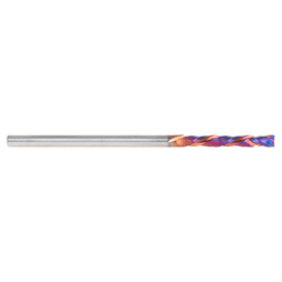 3mm Dia x 21mm CNC Solid Carbide Spektra Extreme Tool Life Coated Compression Spiral Bit, 2 Flute, 3mm Shank Alt 2 - Image